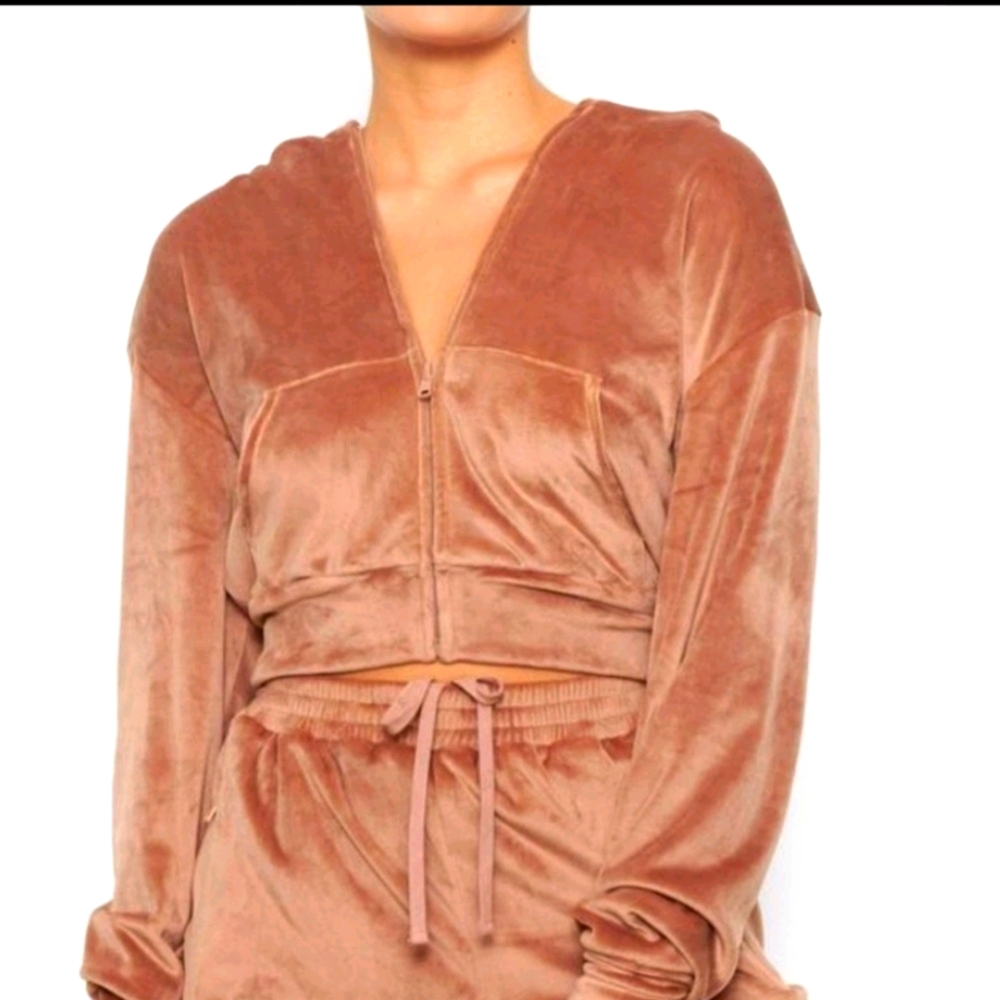 Skims sienna velour hoodie